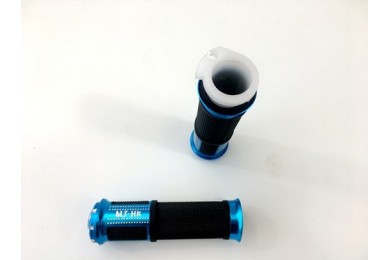 Pair of 7/8" 22mm Universal Motorcycle Motorbike Handlebar Hand Grips Blue