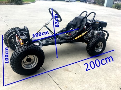 OFFROAD 9HP 270CC GO KART SINGLE SEAT ADULT BUGGY QUAD ATV SUSPENSION WET CLUTCH