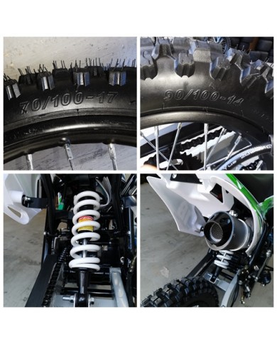 125CC PIT MOTOR DIRT BIKE TRAIL MOTOCROSS PRO KICK START 14/17 BIG WHEEL BLUE