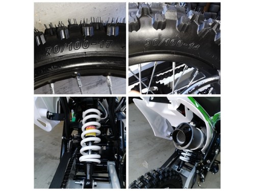 125CC PIT MOTOR DIRT BIKE TRAIL MOTOCROSS PRO KICK START 14/17 BIG WHEEL BLUE
