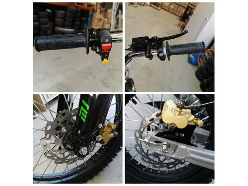 125CC PIT MOTOR DIRT BIKE TRAIL MOTOCROSS PRO ELECTRIC START 14/17 BIG WHEEL RED