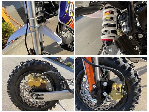 70cc Dirt Bike Trail Pit Bike Motor Electric Start Manual Junior Bike Kid Orange