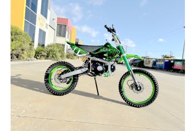 BIGFOOT 125CC PIT MOTOR DIRT BIKE TRAIL MOTOCROSS PRO KICK START 14/17 BIG GREEN