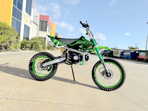 BIGFOOT 125CC PIT MOTOR DIRT BIKE TRAIL MOTOCROSS PRO KICK START 14/17 BIG GREEN