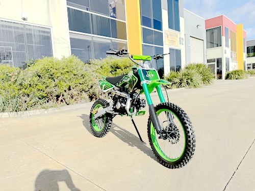 BIGFOOT 125CC PIT MOTOR DIRT BIKE TRAIL MOTOCROSS PRO KICK START 14/17 BIG GREEN