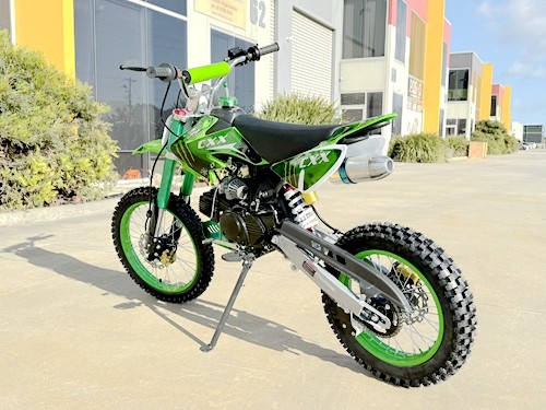 BIGFOOT 125CC PIT MOTOR DIRT BIKE TRAIL MOTOCROSS PRO KICK START 14/17 BIG GREEN