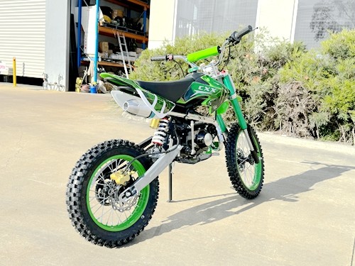 BIGFOOT 125CC PIT MOTOR DIRT BIKE TRAIL MOTOCROSS PRO KICK START 14/17 BIG GREEN