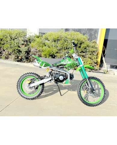 BIGFOOT 125CC PIT MOTOR DIRT BIKE TRAIL MOTOCROSS PRO KICK START 14/17 BIG GREEN