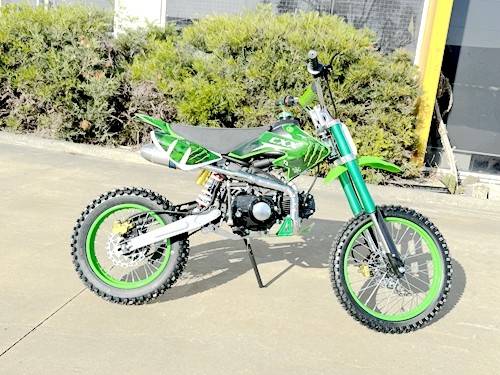 BIGFOOT 125CC PIT MOTOR DIRT BIKE TRAIL MOTOCROSS PRO KICK START 14/17 BIG GREEN