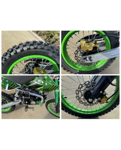 BIGFOOT 125CC PIT MOTOR DIRT BIKE TRAIL MOTOCROSS PRO KICK START 14/17 BIG GREEN