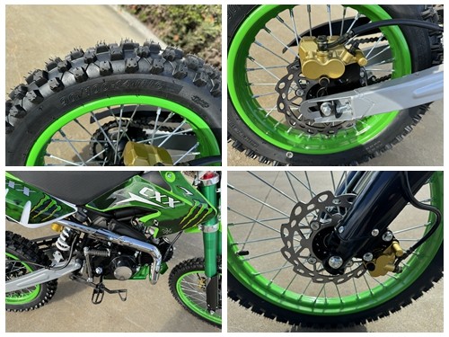 BIGFOOT 125CC PIT MOTOR DIRT BIKE TRAIL MOTOCROSS PRO KICK START 14/17 BIG GREEN