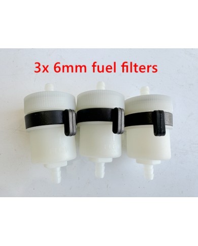 3X 6mm Fuel Petrol Filter fit Buggy ATV QUAD DIRT BIKE TRAIL BIKE PROJECT