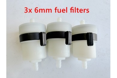 3X 6mm Fuel Petrol Filter fit Buggy ATV QUAD DIRT BIKE TRAIL BIKE PROJECT