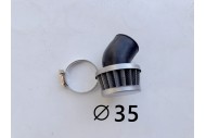 35mm Angle Steel Pod Air Filter Cleaner PIT Dirt Pocket Quad Bike ATV