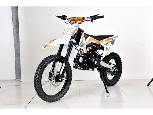 125cc Dirt Bike Pit Motor Motocross Pro Electric Start 14/17 Big Wheel in Dingo Orange