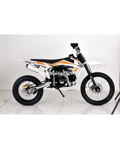 125cc Dirt Bike Pit Motor Motocross Pro Electric Start 14/17 Big Wheel in Dingo Orange