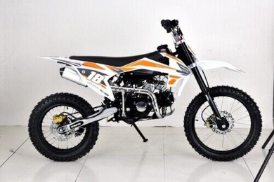 125cc Dirt Bike Pit Motor Motocross Pro Electric Start 14/17 Big Wheel in Dingo Orange