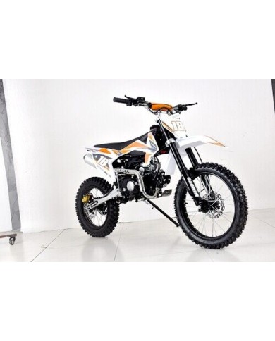 125cc Dirt Bike Pit Motor Motocross Pro Electric Start 14/17 Big Wheel in Dingo Orange