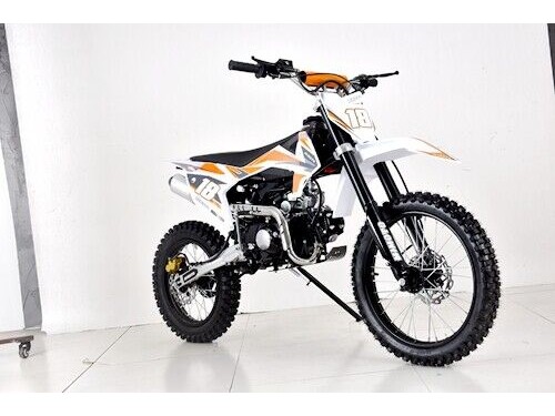 125cc Dirt Bike Pit Motor Motocross Pro Electric Start 14/17 Big Wheel in Dingo Orange