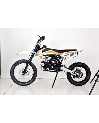 125cc Dirt Bike Pit Motor Motocross Pro Electric Start 14/17 Big Wheel in Dingo Orange