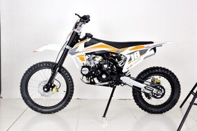 125cc Dirt Bike Pit Motor Motocross Pro Electric Start 14/17 Big Wheel in Dingo Orange
