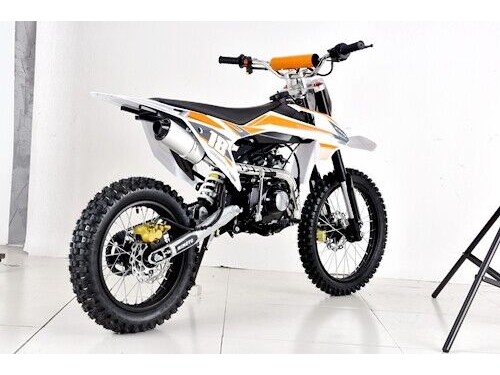 125cc Dirt Bike Pit Motor Motocross Pro Electric Start 14/17 Big Wheel in Dingo Orange