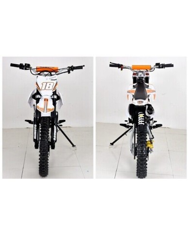 125cc Dirt Bike Pit Motor Motocross Pro Electric Start 14/17 Big Wheel in Dingo Orange